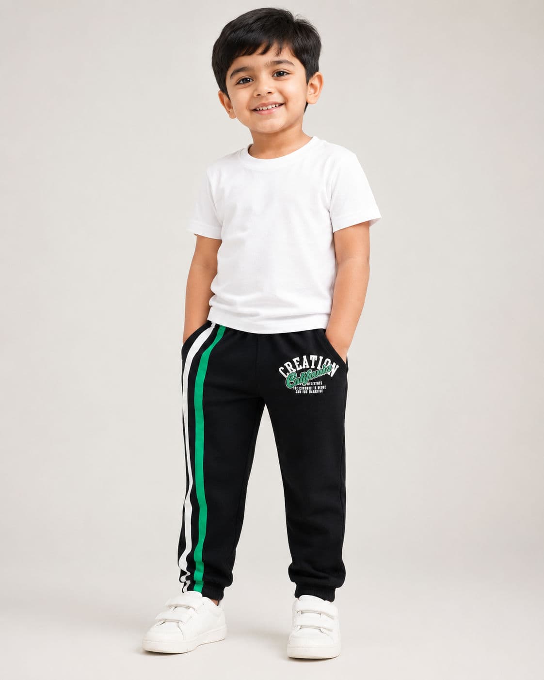 Kids Black California Print Pajama Pant